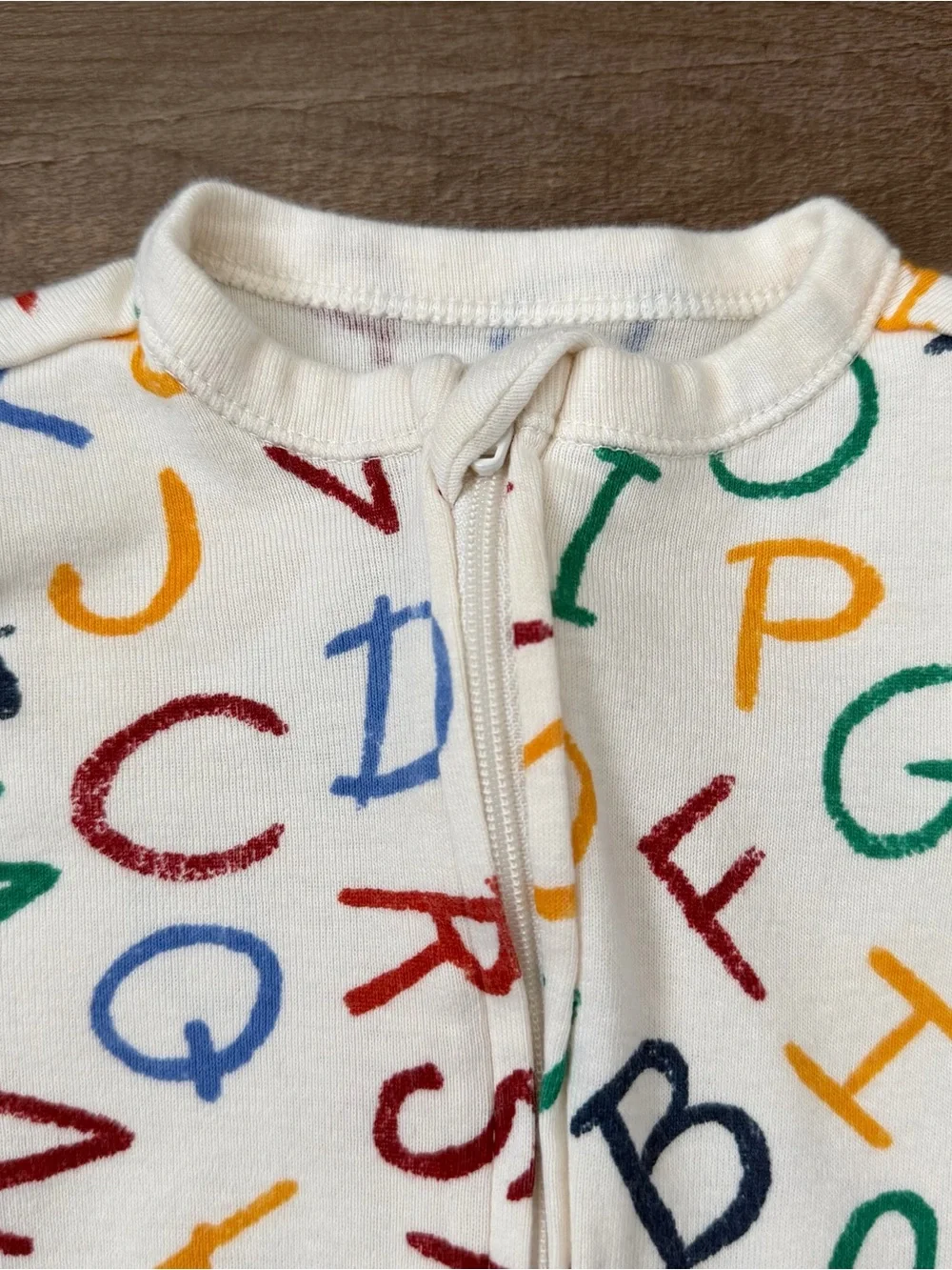 Old Navy Infant Multi-Color Alphabet Footie Pajamas Size 3-6 Months